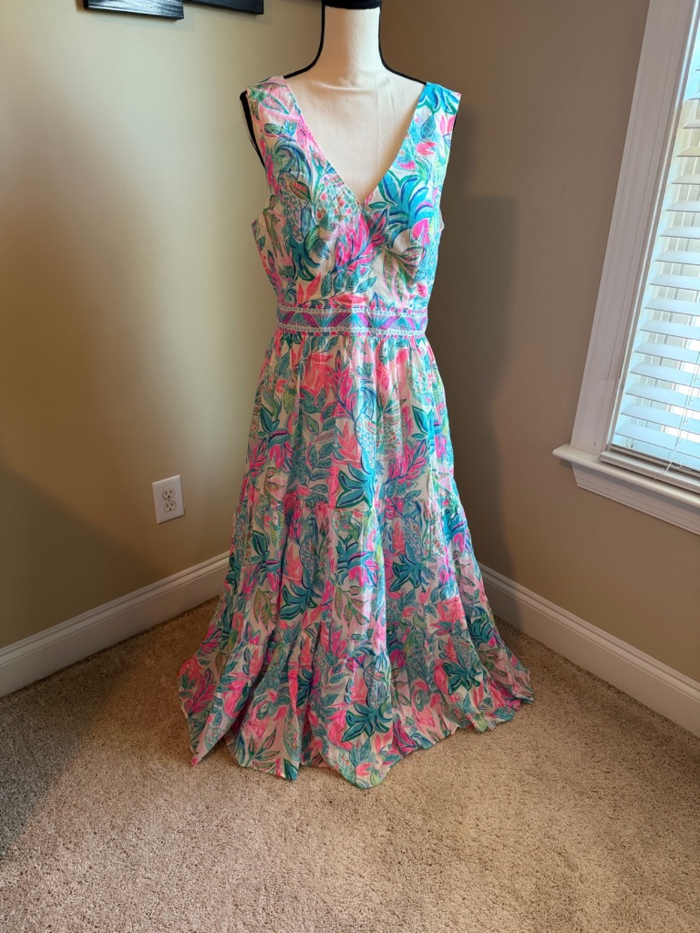 Lilly Pulitzer NWT Charleen Maxi Dress in Toucan do it better. *Dress is Hemmed*